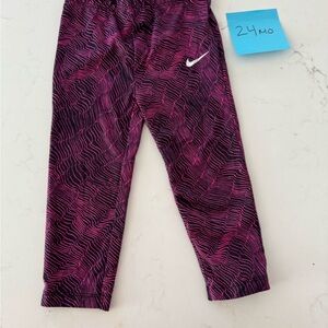 Nike Black and Pink Wave Leggings